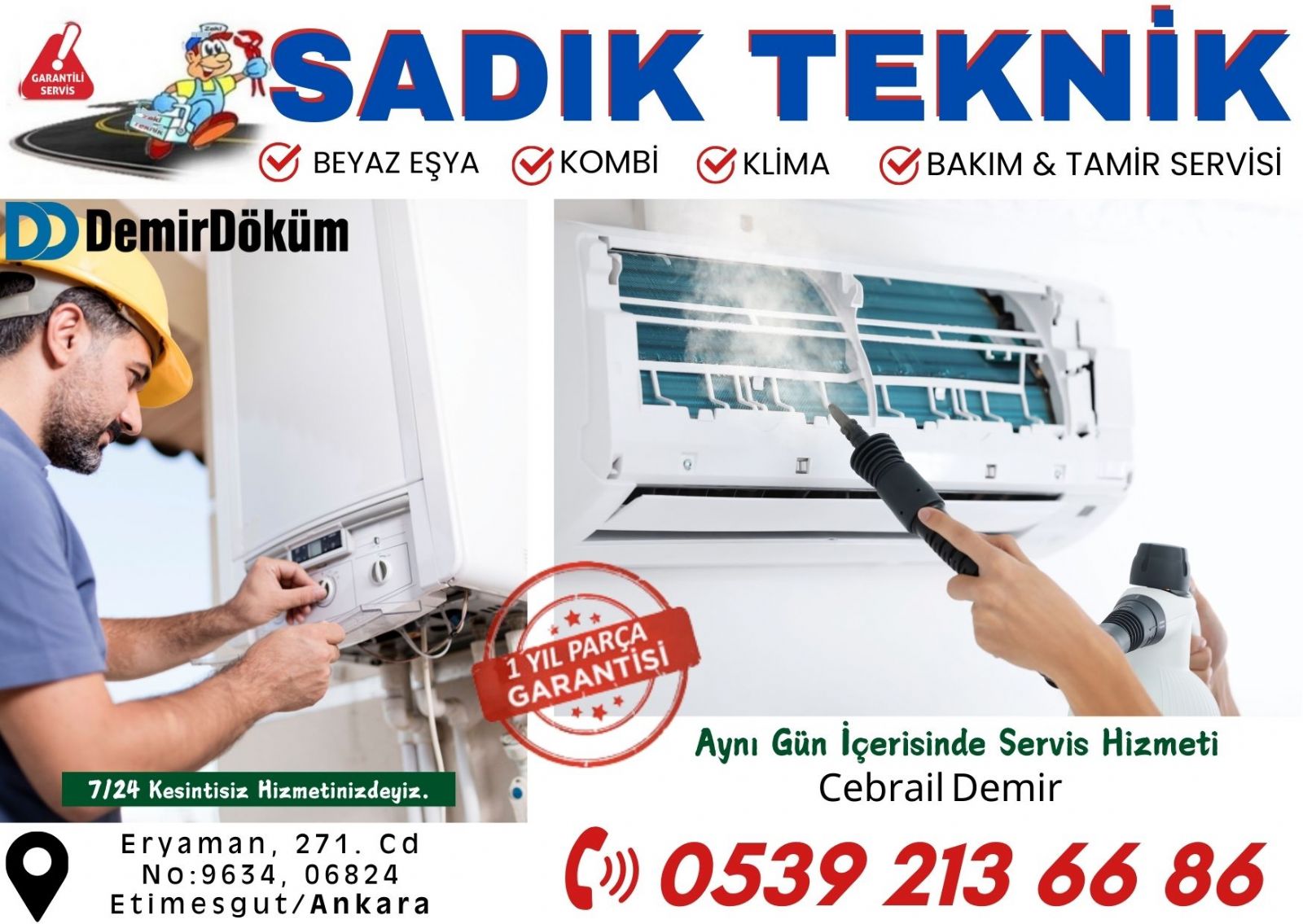 eryaman - beyaz esya - servisi