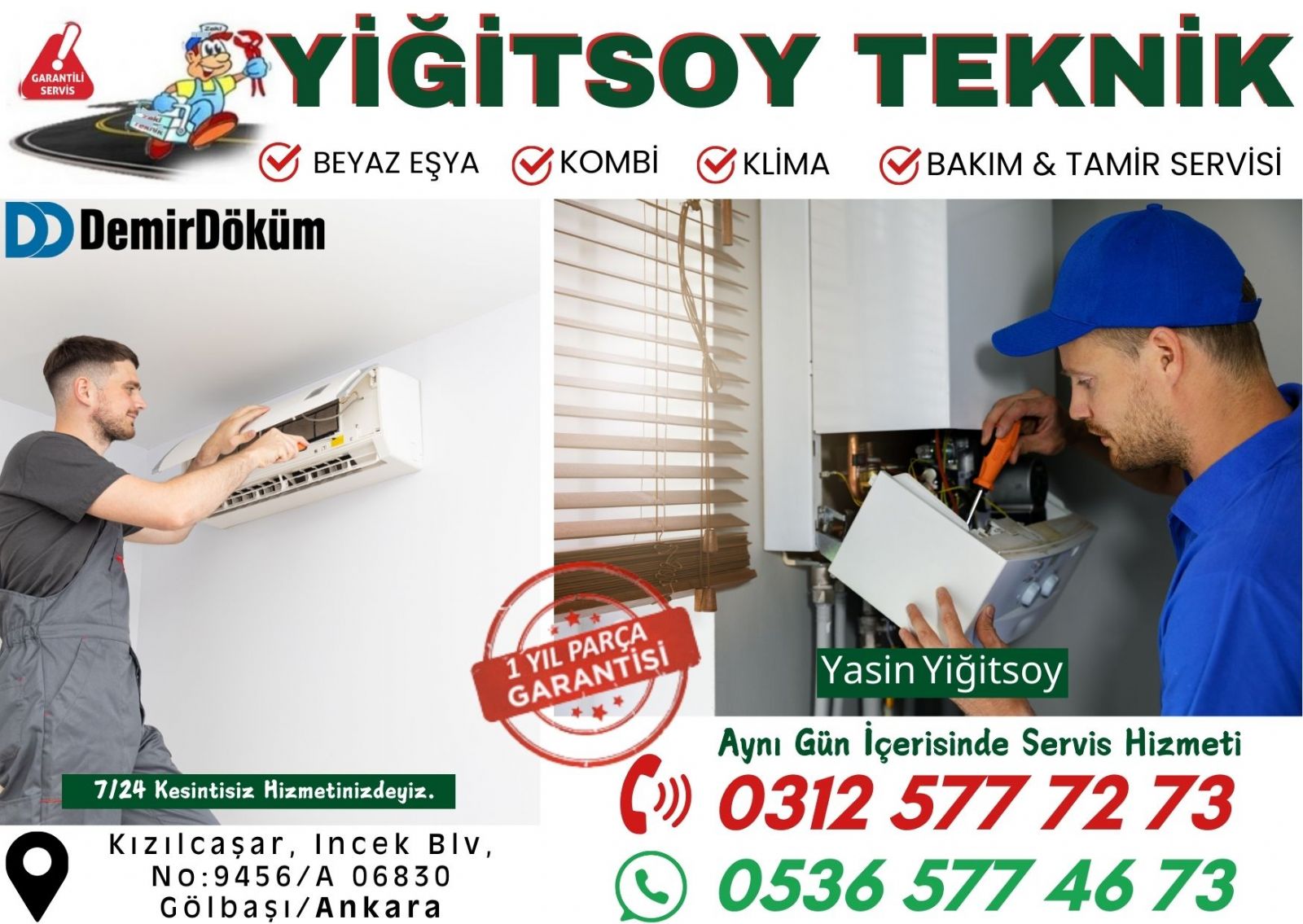 incek - beyaz esya - servisi
